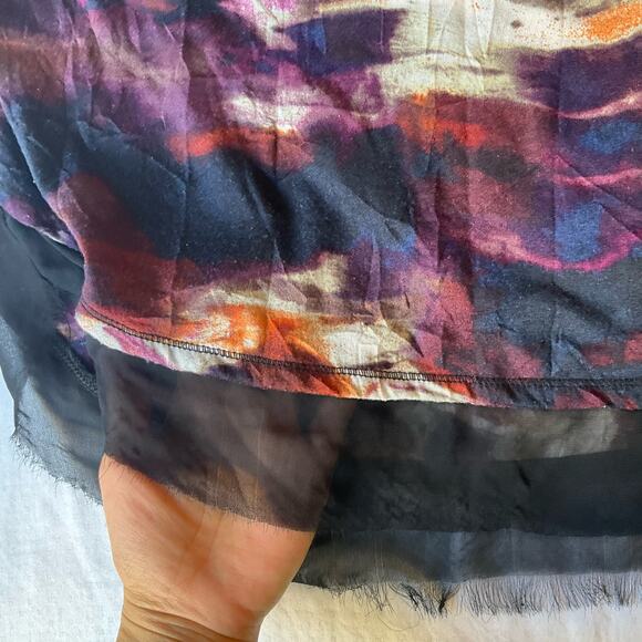 Simply Vera Vera Wang Women’s Short Sleeve V-neck Blouse size Petite S, Purple - Picture 6 of 9